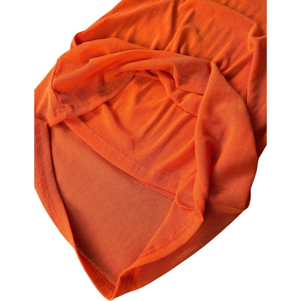 NWT Fiery Orange Missguided Crop Tank With Fishtail Skirt 2 Piece Set Size Small - Picture 8 of 11